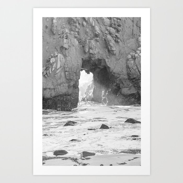Big Sur California Film Photography | Black and White | Keyhole Arch Art Print