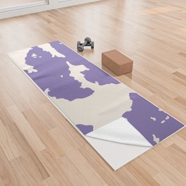 Retro Purple Cowhide Spots Yoga Towel