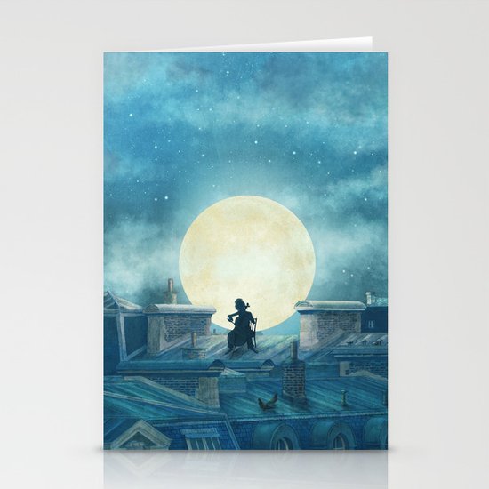 Rooftoppers - square format Stationery Cards