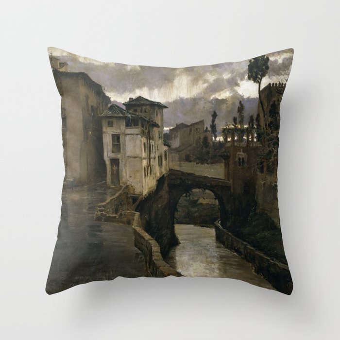 Memories of Granada - Antonio Muñoz Degrain  Throw Pillow
