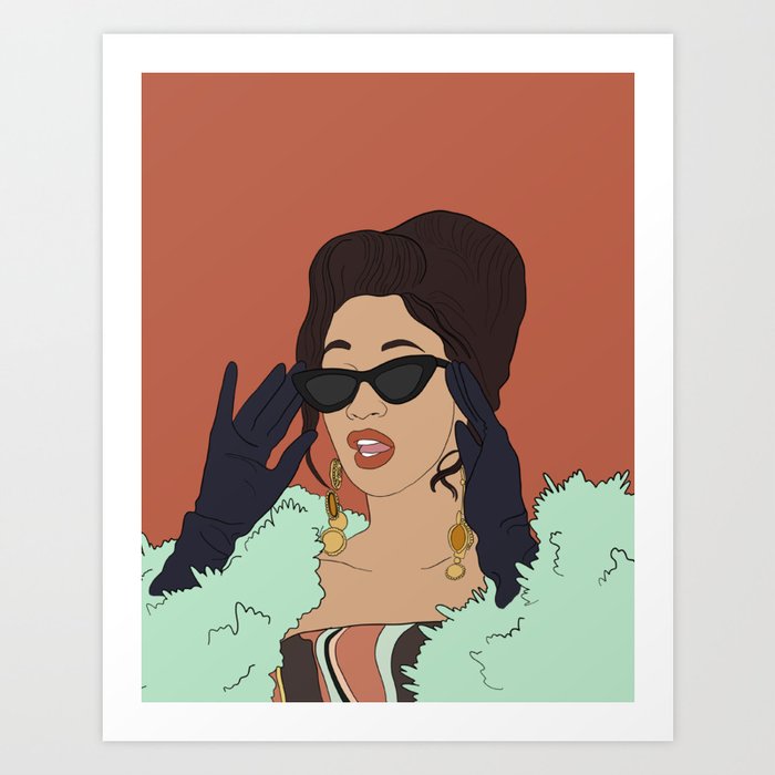 Cardi B Illustration Female Rapper Art Print By Margmakesdraws Society6