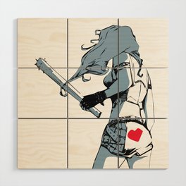Vandal Punk Girl Wood Wall Art
