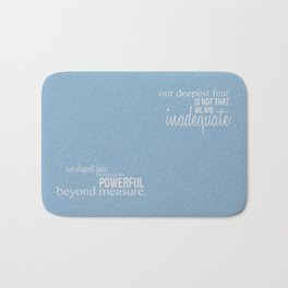Our Deepest Fear - Coach Carter - Quote Poster Bath Mat