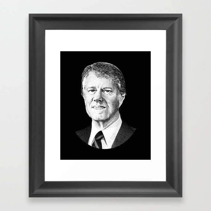 President Jimmy Carter Graphic Framed Art Print