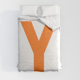 Letter Y (Orange & White) Comforter