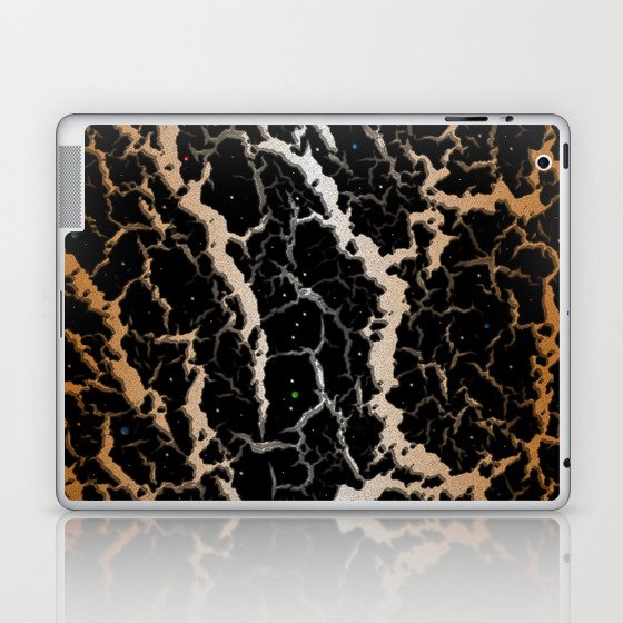 Cracked Space Lava - Bronze/White Laptop & iPad Skin