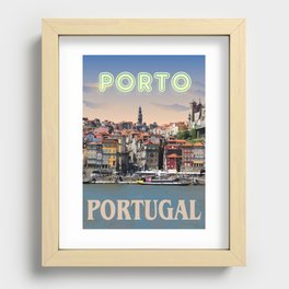 Colourful Porto Recessed Framed Print