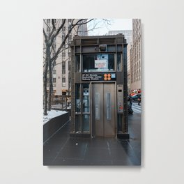 New York City Subway Stop Metal Print | Street, Nyc, Winter, Newyorkcity, Wanderlust, Doorway, Photo, Architecture, Train, Usa 