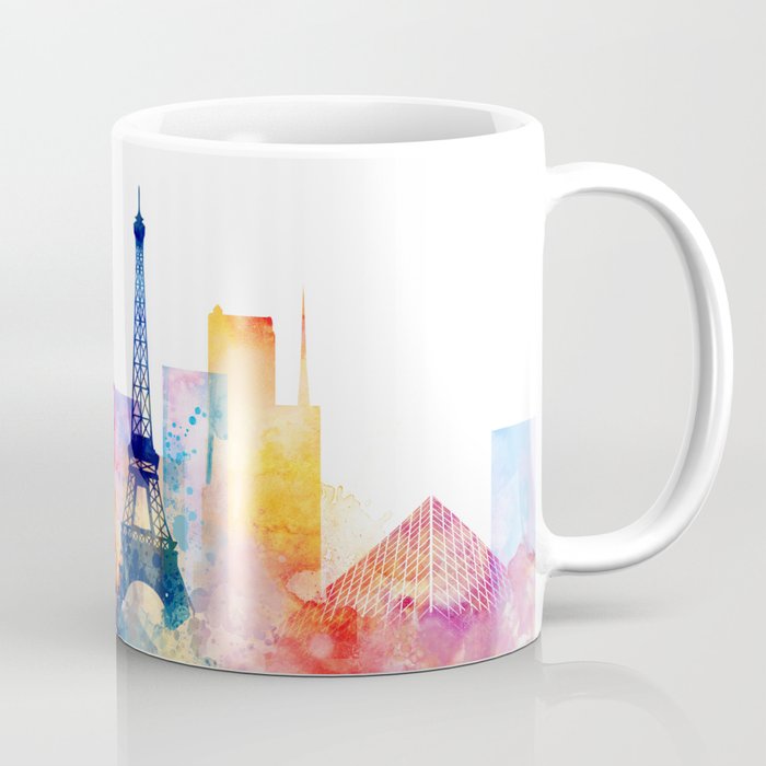 Paris Watercolor skyline Coffee Mug