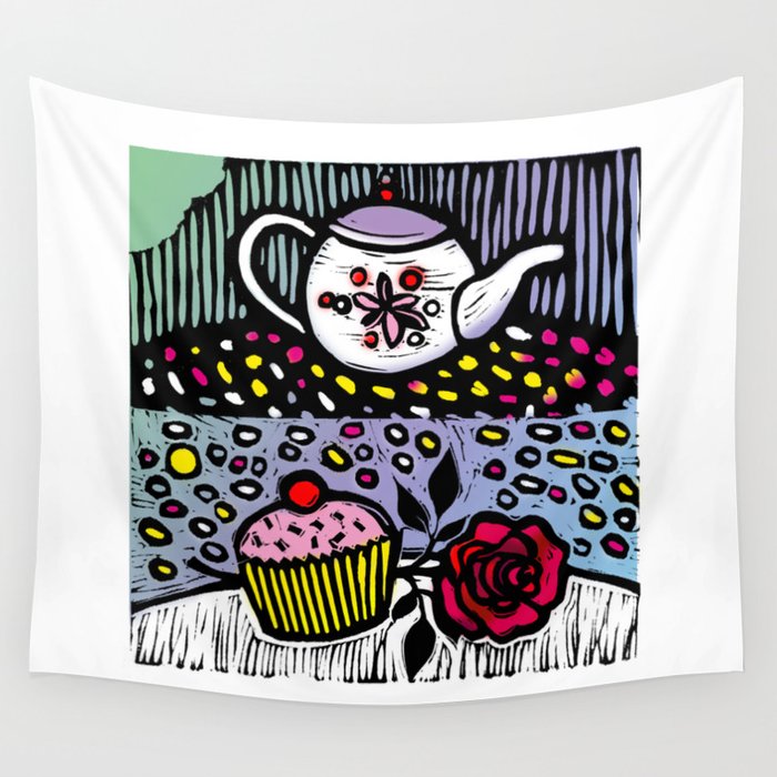Tea Time Wall Tapestry
