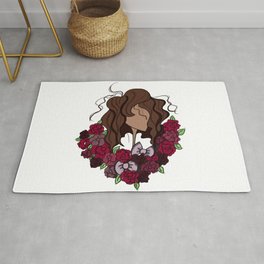 Lady with a flower crown Rug