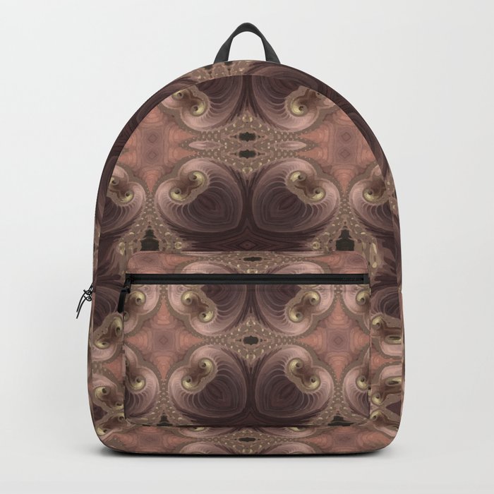 Gilded Elegance Victorian Digital Geometric Pattern Backpack