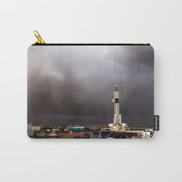 Oil Rig - Drilling Rig in Passing Thunderstorm on Spring Day in Oklahoma Carry-All Pouch