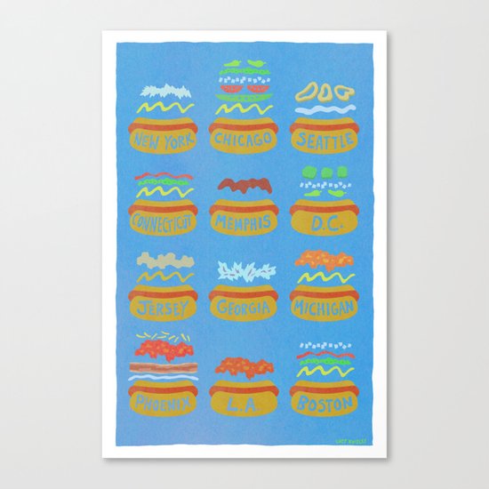 Hot Dogs! Re-do Canvas Print