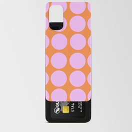 Retro Modern Pink On Orange Polka Dots Android Card Case