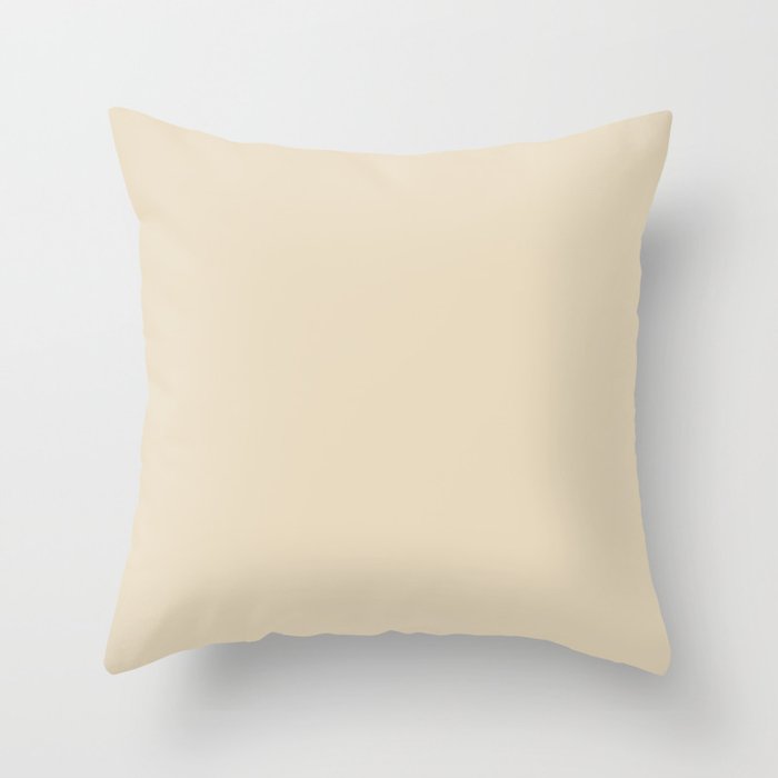BURLAP BEIGE Light Pastel neutral solid color  Throw Pillow