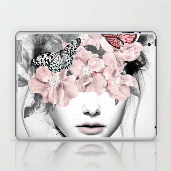 WOMAN WITH FLOWERS 10 Laptop & iPad Skin
