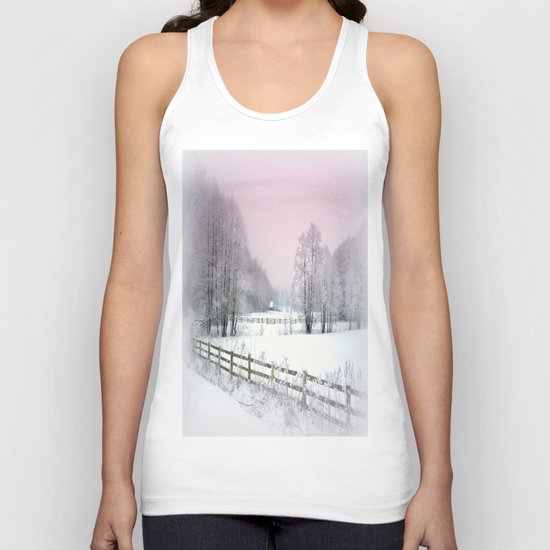 Winter road Unisex Tank Top