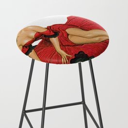 Sexy Blonde Pin Up With Red Dress Vintage Tango Spanish Bar Stool