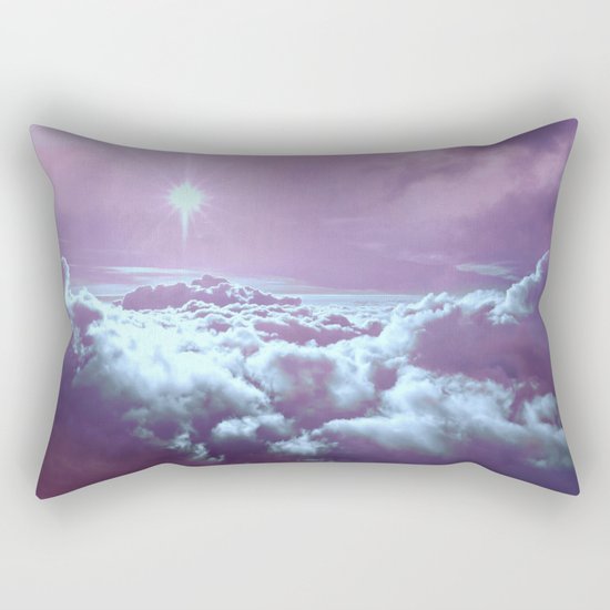 Mystic Clouds Lavender Aqua Rectangular Pillow