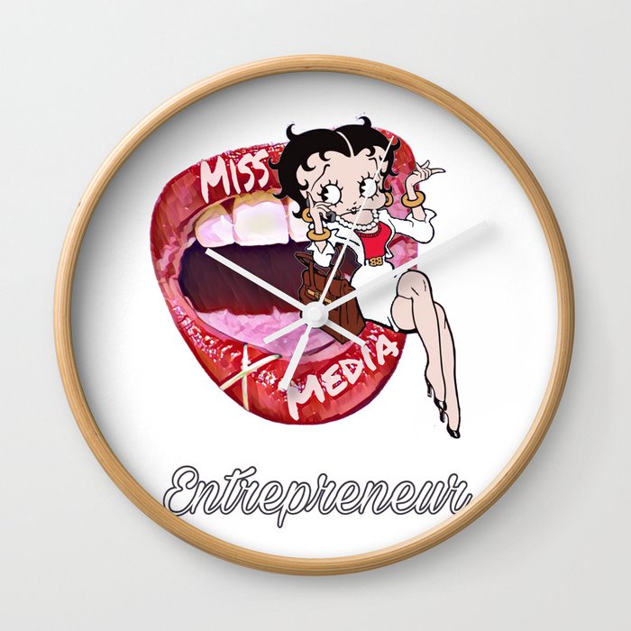 Miss Betty Boop Media Entrepreneur Wall Clock By