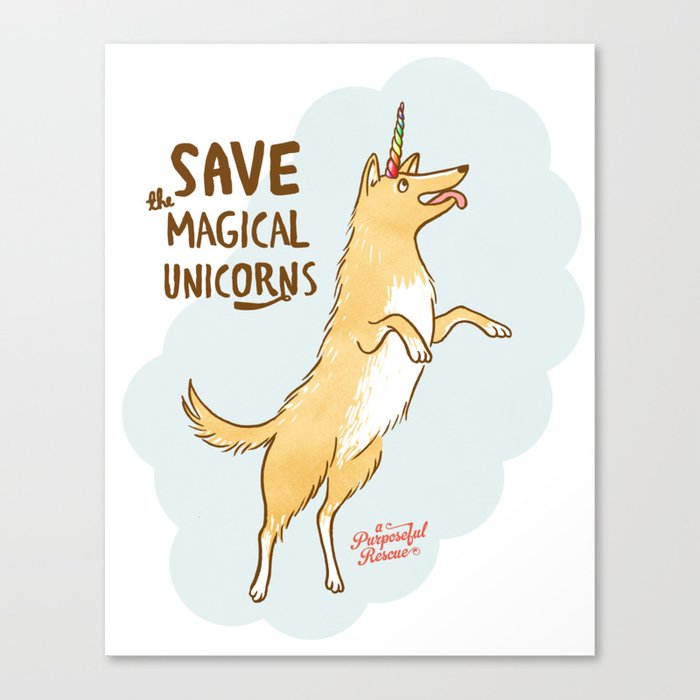 Save The Magical Unicorns by Alice Rutherford Canvas Print