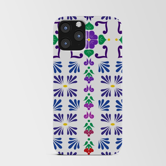 Purple 3, Framed Talavera Flower iPhone Card Case