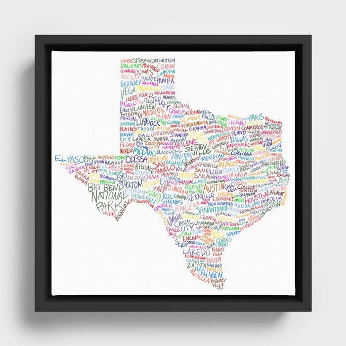 Where Y'all From? Framed Canvas