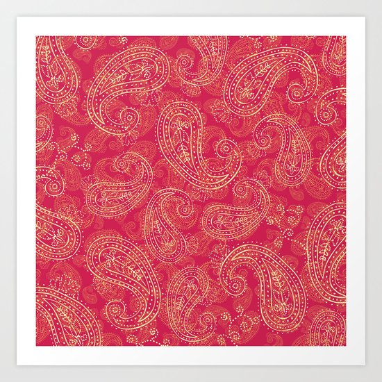Crazy Paisley Art Print
