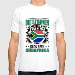 Südafrika Urlaub Südafrikanische Flagge Kapstadt T-shirt