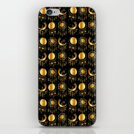 Mystic moon Decorative dream catchers in gold iPhone Skin