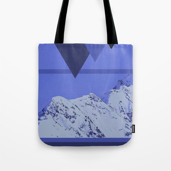 Alaskan Mountains - Periwinkle Tote Bag