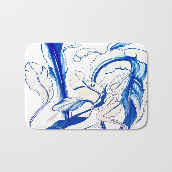 Plant in Blue Marker - Leaf of Life Miracle Leaf - Original Blue Bath Mat