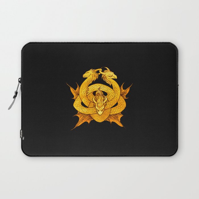 Gold Dragon Knot Laptop Sleeve