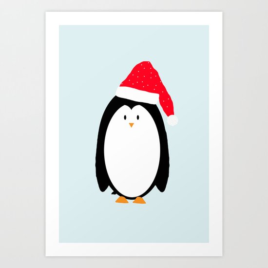 Christmas Penguin Art Print
