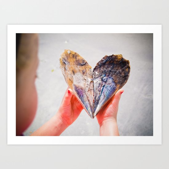 Heart in the Shape of a Shell Art Print