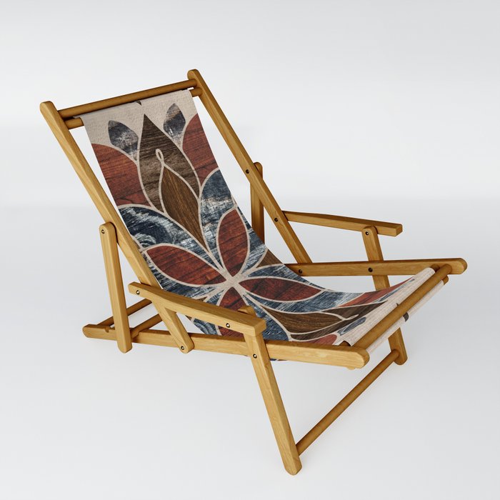 Wood Mandala Art 001 Sling Chair