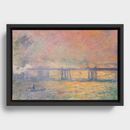 Charing Cross Bridge (Saint Louis), Claude Monet Framed Canvas