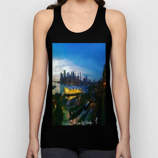 New York City as viewed from the Beautiful Brooklyn Heights Unisex Tank Top