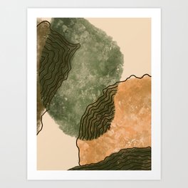 Abstract Neutral Geode Art Print Art Print