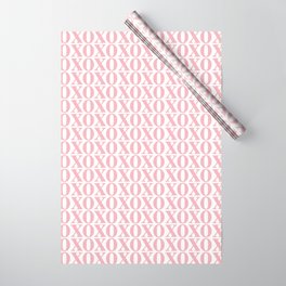 Coral XOXO Wrapping Paper