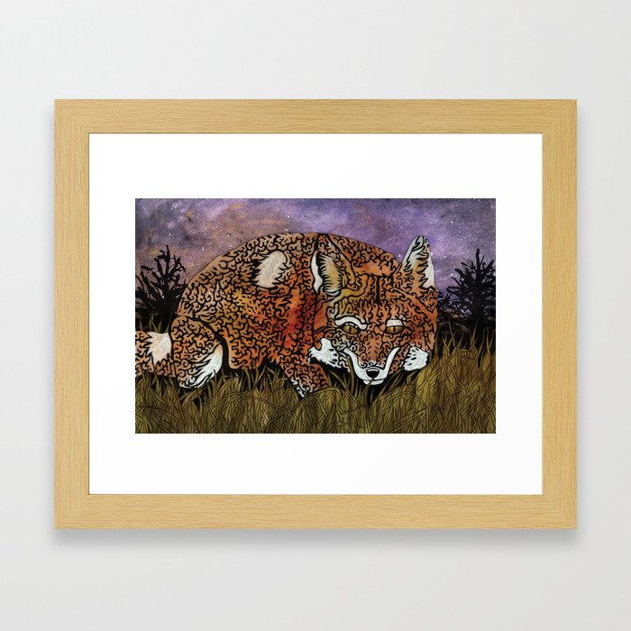 The Fox Prowls Framed Art Print