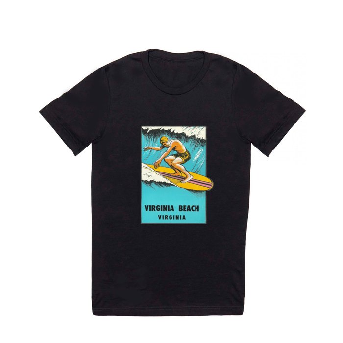 Virginia Beach Retro Vintage Surfer T Shirt