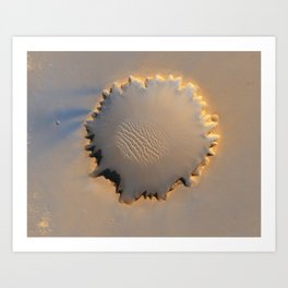 Mars 'Victoria Crater' High Resolution Imaging Art Print | Space, Nature, Photo, Digital 