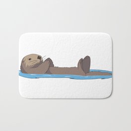 Swimming otter Bath Mat