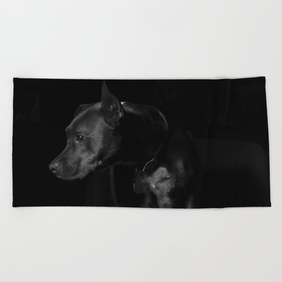 The black dog 7 Beach Towel