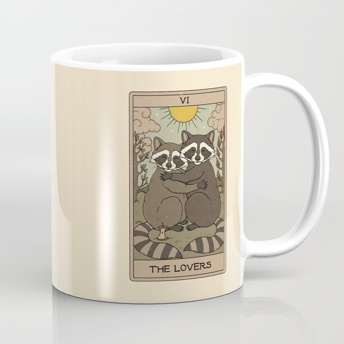 The Lovers - Raccoons Tarot Coffee Mug