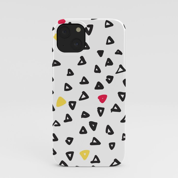 doodle triangles iPhone Case