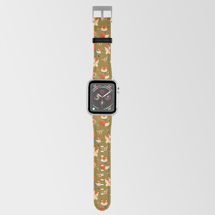 Cozy Foxes Pattern (light colour) Apple Watch Band