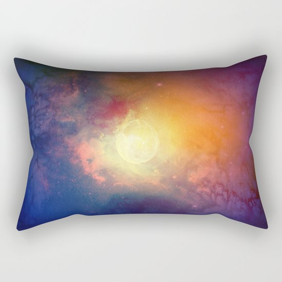 Watercolor Space #3 Rectangular Pillow